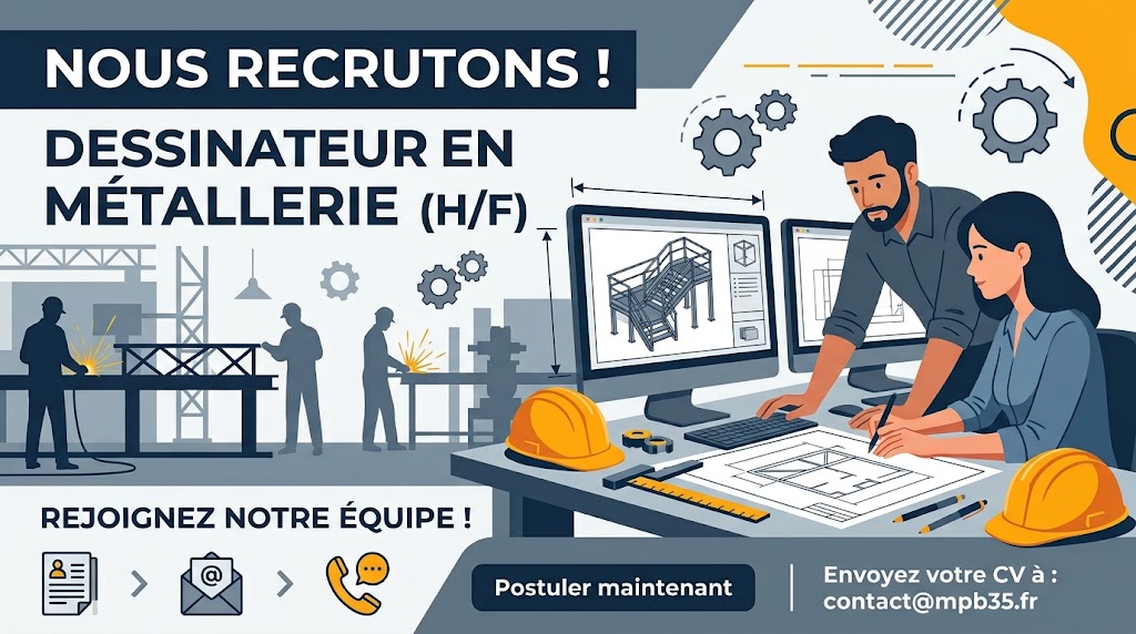 Recrutement Dessinateur / Dessinatrice en métallerie